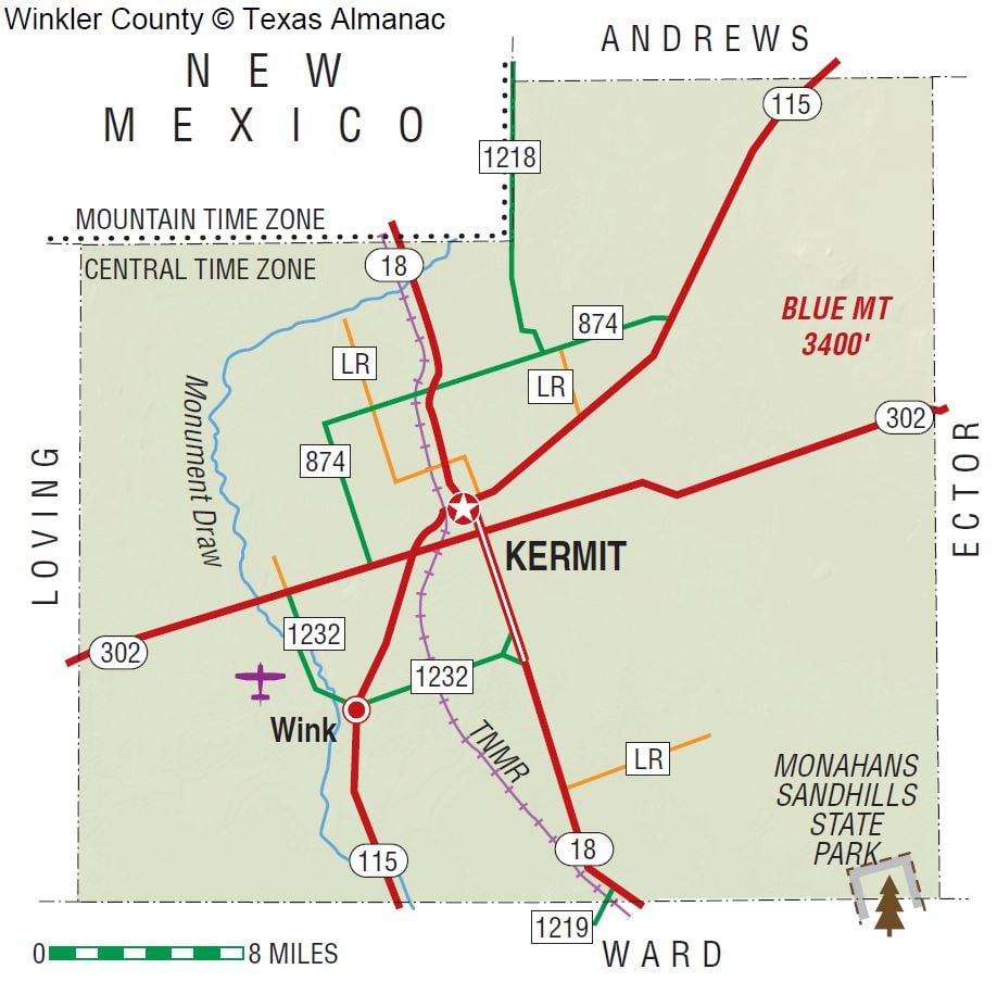 Kermit Tx Locatioln Map
